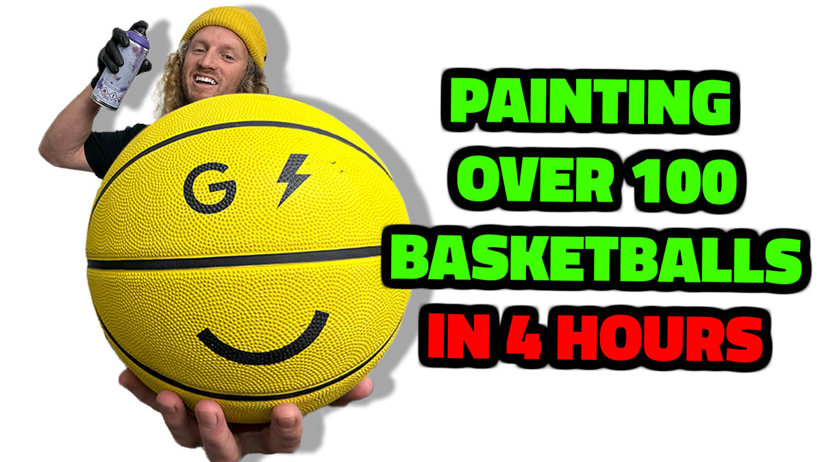 Painting 100 Basketballs For Gilly Hicks Store Opening – B Street Shoes